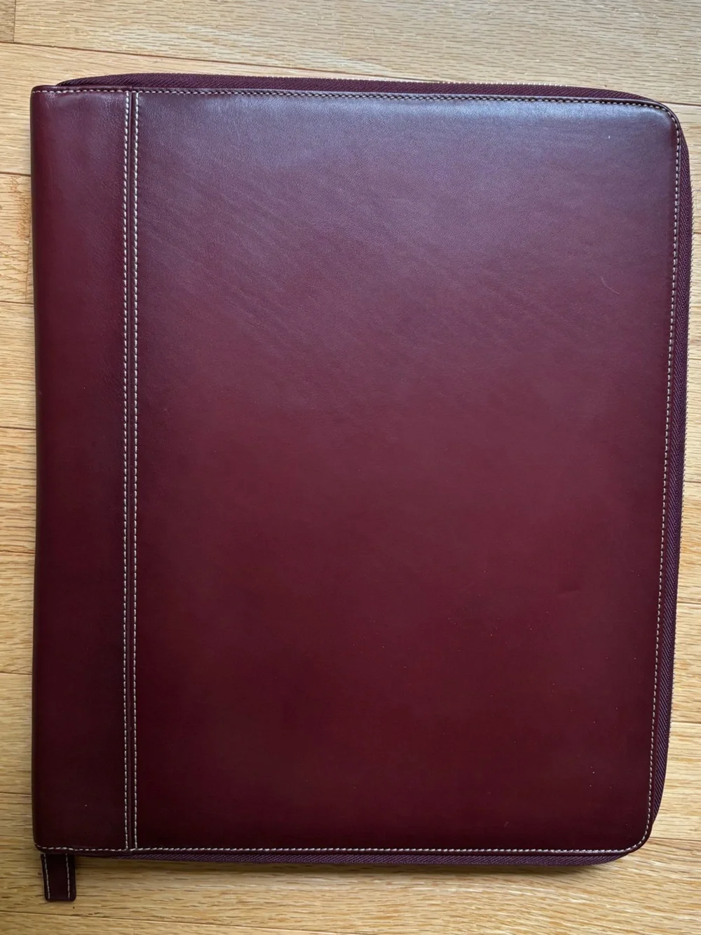 NWOT Coach Vintage Burgundy Leather Zip Portfolio Binder